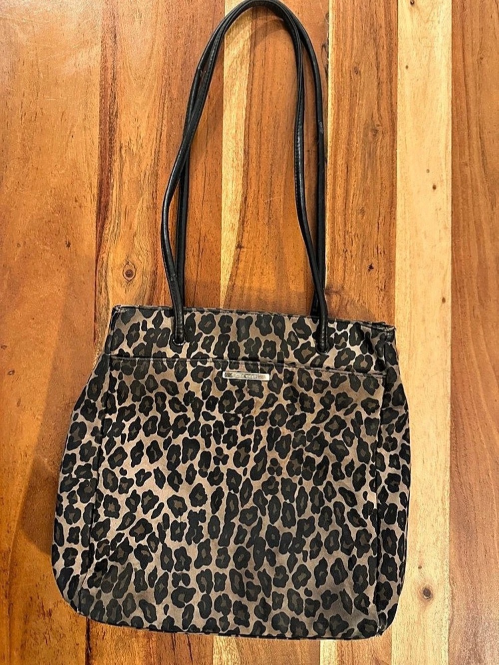 Nine West Leopard Print Tote in Brown & Black